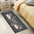 thumbnail image 5 of Elegant Flowers Leaves Happy Mothers Day Plush Carpet Non Slip Runner Rug Absorbent Bath Mat 39" x 20", 5 of 8