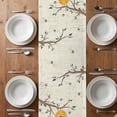 thumbnail image 4 of Table Runner 120 Inches Long for Kitchen Dining, Gnomes Sunflower Dresser Scarf Farmhouse, Dining Table Decorations for Wedding/Parties, Bees Branches Floral Elegant Pastoral 13 x 120 In, 4 of 8