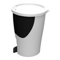 thumbnail image 3 of Bote de Basura Cubasa Redondo con Pedal 5 L Negro/Blanco, 3 of 3