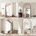 thumbnail image 2 of BEAUTYPEAK 79"x 38" Oversized Full Length Mirror Arch Standing Floor Mirror Full Body Mirror, Black, 2 of 9