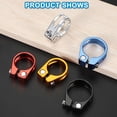 thumbnail image 5 of Uxcell 31.8mm Cycles Bike Seat post Clamp, 2Pcs Aluminum Alloy Seat Tube Clip Bike Quick Release Clamp Black, 5 of 7