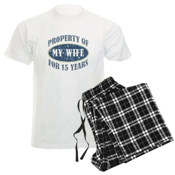 CafePress - Funny 15Th Anniversary Men's Light Pajamas - Men's Light Loose Fit Cotton Pajama Set