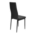 thumbnail image 6 of 4 PCS Dining Side Chairs PU Leather Elegant Design Home Kitchen Furniture, Padded Seat High Back Design Dining Chairs Set (Black), 6 of 8