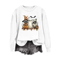 thumbnail image 5 of VKOYWKM Casual Sweatshirt for Women Halloween Ghost Pumpkin Graphic Oversized Sweatshirt Spooky Season Long Sleeve Crew Neck Sweatshirt Holiday Party Pullover, 5 of 6