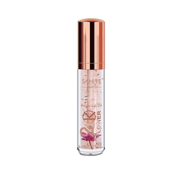 Rouges à Lèvres pour Femmes Huile d'Or pour Lèvres Repulpant Fleur de Lèvres 4ml Soin Rehausseur de Lèvres Rouge à Lèvres