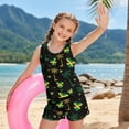 thumbnail image 5 of Xoenoiee Heart Jamaica Flag Seagull Print Girls Swimsuits Tankini Set with Shorts Sleeveless Bathing Suits Teen Juniors Girl Two Piece Swimwear, Size 14-15 Years, 5 of 7