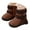 Coffee, variant on Kids Girls Boys Winter Snow Boots 3T 4T 5T Suede Fleece Lined Mid Calf Booties Toddler Outdoor Walking Shoes with Pompom Coffee 7.5