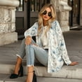 thumbnail image 4 of SCRAWLGOD Flower Womens Cardigans Lightweight Long Cardigan with Pockets for Women Comfortable Sweater Jacket for Women Casual Size S Long Sleeve Women Clothes Trendy, 4 of 7
