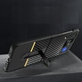 thumbnail image 4 of Allytech for Samsung Galaxy Z Flip 3 5G Case with Built-in Magnetic Kickstand, Luxury Carbon Fiber Texture Hard PC Bumper Shockproof Protective Case for Galaxy Z Flip3 2021, Yellow, 4 of 6