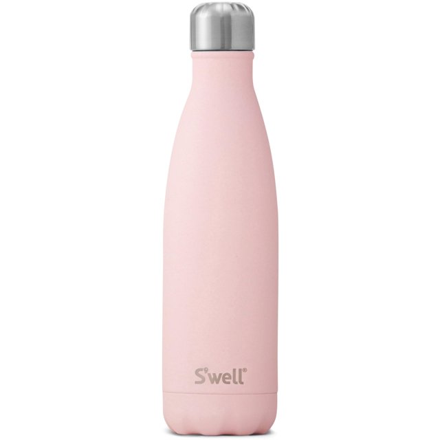 Botella de agua S'well de acero inoxidable, 500 ml, topacio rosa, aislada al vacío