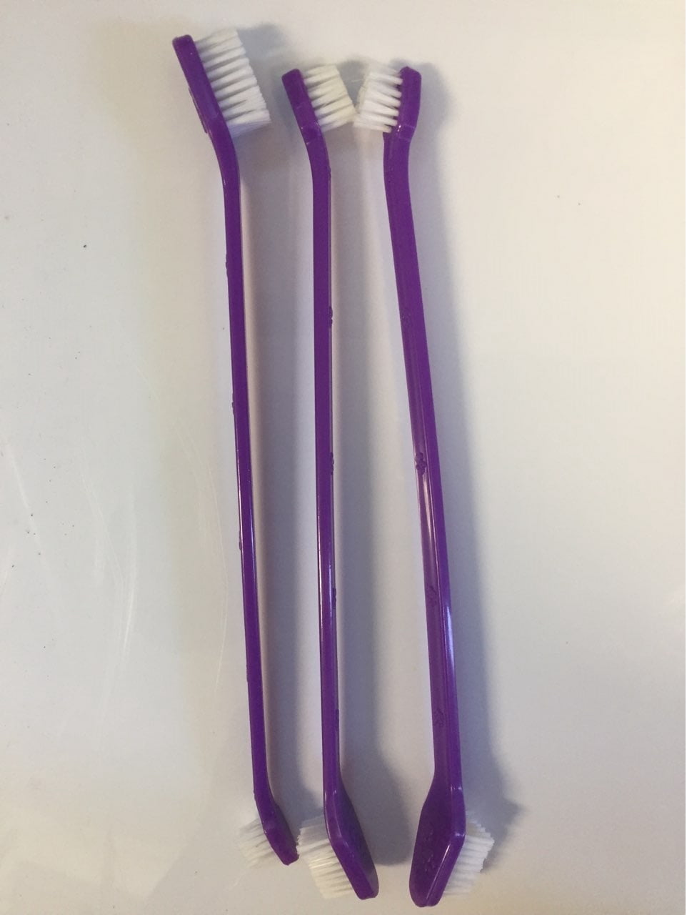 Purple Dual End Dog Toothbrushes for Dogs & Cats Oral Vet Dental Care