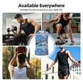 thumbnail image 5 of Uemuo Lighthouse in Havana Pattern Men's Sleeveless T-Shirt,Muscle Athletic Tank Top, Moisture-wicking Quick-dry Breathable Classic Tee Top for Gym Run Outdoor Sports-XX-Large, 5 of 8