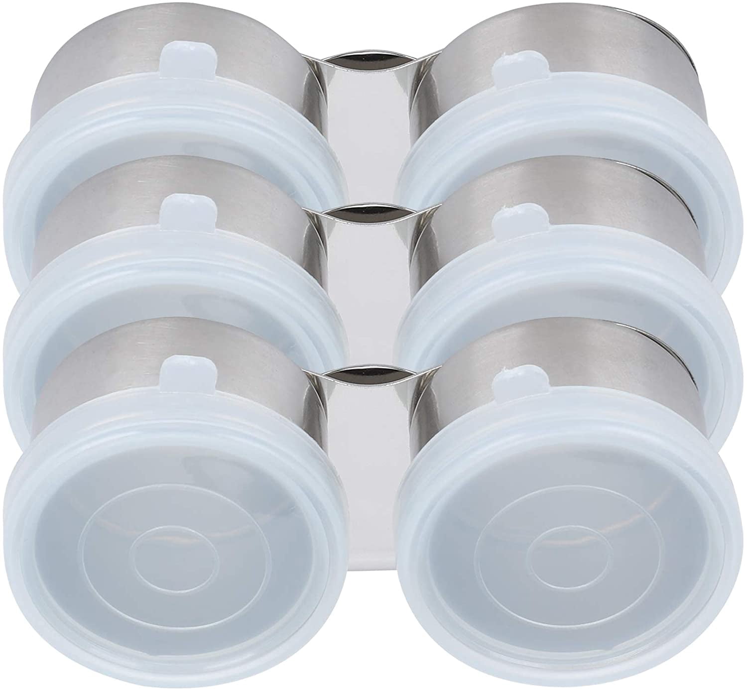 ABPETE 3Pcs Oil Painting Palette Cup, Stainless Steel Double Dipper Design with Lid, Clip Oil Container, Can Clip on Pe for Watercolor Acrylic