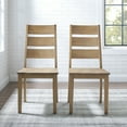 thumbnail image 4 of Crosley Furniture Joanna Farmhouse Wood Dining Chair in Rustic Brown (Set of 2), 4 of 11