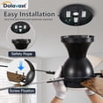 thumbnail image 3 of Ventilador de techo Dolavast de 52" de montaje al ras con luz LED y control remoto, 3 of 8