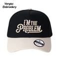 thumbnail image 6 of I'm THE Problem Letter Embroidered Color Block Trucker Hat Unisex Adjustable Cotton Breathable Fashion Cap for Travel Daily Wear, 6 of 6