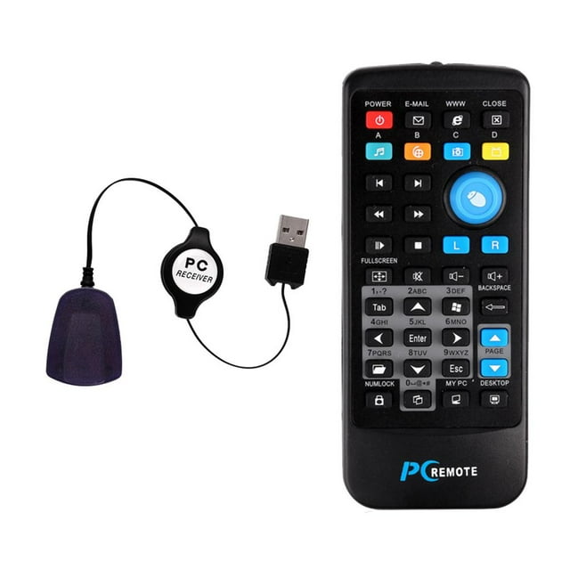 USB PC telemando inalámbrico DVD TV Computadora portátil Controlador de centro multimedia Hugo Nueva computadora receptora remota
