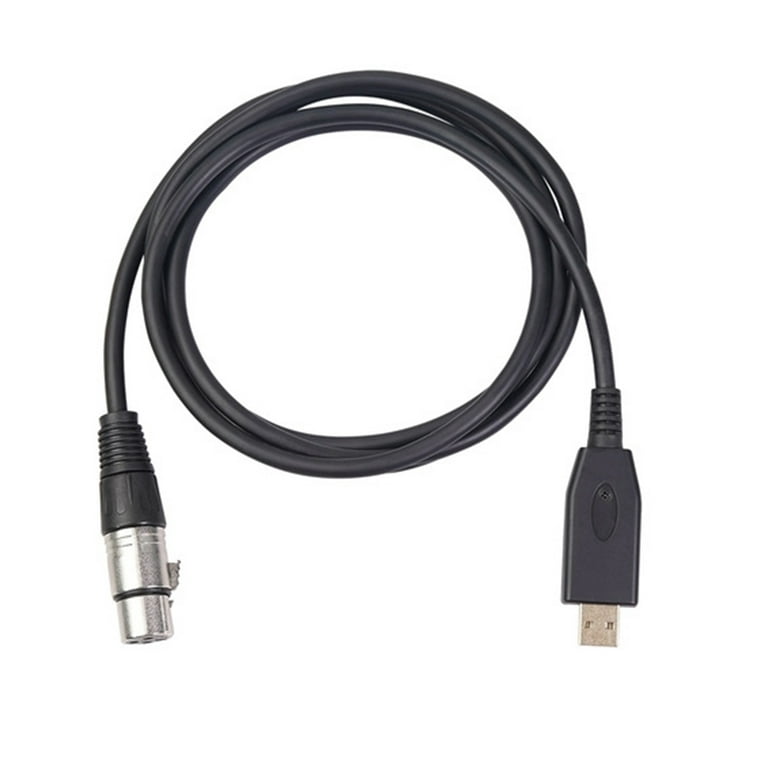 USB 2.0 to XLR 3-Pin Female Microphone Cable Adapter Mic Cord Lead Wire