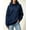 #474-Navy, variant on Auralook Women's Long Sleeved Hoodies Fall Oversized Sweatshirts with Pockets Casual Solid Basic Hooded Pullover Top