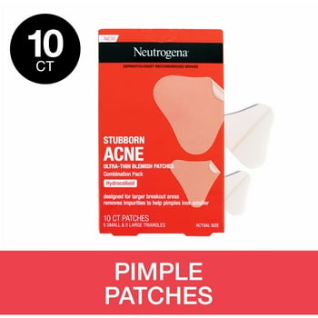 Neutrogena Stubborn Acne , Blemish Patches, Small and Large, 10 count