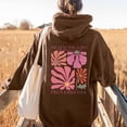 thumbnail image 2 of WEAIXIMIUNG Chandails en Molleton d'Automne pour Femmes Grande Taille Mode Dames Double Impression Lettre Sweat à Capuche Manches Longues avec Poches, 2 of 3