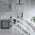thumbnail image 4 of Full Body Shower System with Body Shower Spray Jets, 12'' Ceiling Shower Head System with Jets & Hand Shower, Matte Black Rain Shower System Faucet Set with Jets & Valve, 4 of 10
