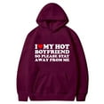 thumbnail image 1 of DPTALR Valentine's Day Couple Print Hooded Fleece Pocket Sweater Coat, 1 of 2