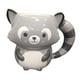 thumbnail image 3 of Taza de cerámica para café, té de la mañana, leche, taza con asa, taza de porcelana con diseño de animales novedoso Mapache, 3 of 9