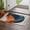 Blue Orange, variant on Navy Blue Burnt Orange Bathroom Rug 2'x3', Boho Art Modern Geometric Low Profile Front Entryway Rug with Tassels, Woven Cotton Washable Kitchen Mat Carpet for Foyer Bedroom Back Door Decor
