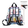 thumbnail image 5 of FORMRS School Backpack with Front Zippered Pocket 12" Student Travel Daypack, Pink Hand Drawn Sailboats, 5 of 6