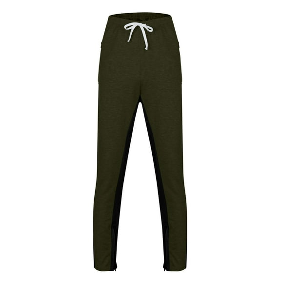 Men's Colorblock Zipper Trousers Men's Casual Fashion Trousers