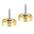 thumbnail image 4 of Tornillos de espejo de 20 mm con tapa decorativa, clavos pulidos en oro, paquete de 2, 4 of 5