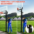 thumbnail image 3 of Adjustable 8-10ft In-Ground Basketball Hoop – 55" Tempered Glass Backboard – Rust-Resistant, Stable Outdoor Goal System – Perfect for Backyard, Driveway, or Court, 3 of 7