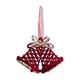 thumbnail image 2 of Adorno Colgante Navideño con Doble Campana y Lazo de Flocado Rojo Vino | Decoración Navideña de Poliéster de 5.1 Pulgadas | Decoración Colgante Duradera Cosida para El Hogar, Fiestas y Uso Estacional, 2 of 6