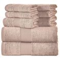thumbnail image 1 of Camelot 8 Piece 600 GSM 100% Zero Twist Cotton Towel Set, Highly Absorbent| 2 Bath Towels, 2 Hand Towels, and 4 Washcloths, 1 of 5