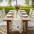 thumbnail image 4 of Table Runners 70 Inches Long Dress Scarves, Spring Wildflowers Farmhouse Coffee/Dining/Kitchen Table Decor, Holiday Table Runner, Watercolor Tulip Floral Leaf Plant Beige 13x70 Inch, 4 of 9
