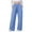 Blue, variant on UngA Casual Dress Pants For Women Womens Casual Linen High Waist Pants Drawstring Loose Fit Summer Pants Trousers with Side Pockets Coffee,XL