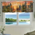 thumbnail image 3 of Forest Sunset Farmhouse Short Window Curtain Valances, Farmhouse Orange Sky Nature Scenery Rod Pocket Kitchen Valances for Living Room Bedroom Bathroom Cafe 60" x 18", 3 of 8