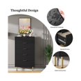 thumbnail image 6 of Home Fluted Wood Dresser 5 Drawers Dresser for Bedroom, Modern Chest of Drawers, Tall White Dresser with Gold Handle, Wood Drawer Organizer for Bedroom, Living Room, Hallway, Entryway, 6 of 7