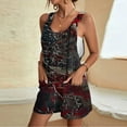 thumbnail image 2 of Edvintorg 4Th Of July Romper Shorts Plus Size Fashion Tie Knot Overall Shorts Loose Fit Bib Pants Shortalls Sleeveless Suspender Short Jumpsuit with Pocket Women's Clothing, 2 of 5