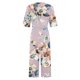 thumbnail image 5 of Pantalones de Vestido Casual para las Mujeres Impresión Floral Manga Corta con Cuello en V Cremallera Lateral Bolsillo Pantalones de Sudadera para Primavera Verano, 5 of 5