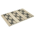 thumbnail image 3 of Fab Habitat Striped Non Slip Doormat - Durable, Thin - Recycled Plastic - Entryway, Front Door, Porch, Patio - Cairo - Natural & Black (24" x 36" Non-Slip), 3 of 7