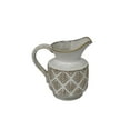 thumbnail image 1 of Benzara BM188842 Ceramic Decorative Pitcher with Textured Surface, White & Beige - 7.25 x 5 x 7 in., 1 of 1