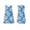 thumbnail image 7 of KLL Leaves And Flowers Pattern Womens Summer Dresses 2025,Loose Round Neck Sleeveless Sundresses Tank Dresses with Pockets, 7 of 7
