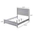 thumbnail image 4 of JERFIT Contemporary Queen Size Bed with Panel Headboard, Gray Wood Platform Bed Frame for Modern Rustic Bedroom, 4 of 5