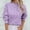 Purple, variant on DuoJiaJ Women's Warm Sweaters Soft Knit Pullover Tops Knit Sweater 2025 Crewneck Knitwear Long Sleeve Sweater Teacher Sweater Blue L