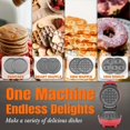 thumbnail image 4 of 4 in 1 Mini Waffle & Pancake Maker, Mini Donut Maker, Heart Shape, Removable Plates, Recipe Included, Blue, 4 of 9