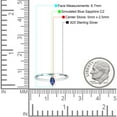 thumbnail image 4 of Solitaire Marquise Women Engagement Ring Simulated Blue Sapphire 925 Sterling Silver, 4 of 5