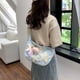 thumbnail image 2 of Lindo Bolso Bandolera Mujer Apliques Lona Y2K Escolar para Adolescentes Estudiantes, 2 of 9