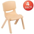 thumbnail image 2 of Flash Furniture 4 Pack Natural Plastic Stackable School Chair with 12'' Seat Height, 2 of 5